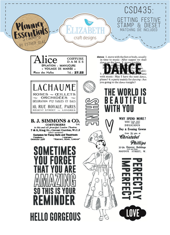 Elizabeth Craft  - Winter Wanderlust Stamp and Die Set Getting Festive