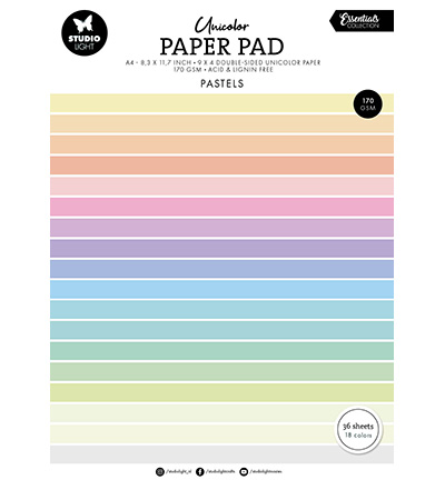 Unicolor Paper Pad Pastels Tones Essentials nr.298