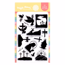 Waffle Flower - Postage Collage Easter Silhouettes Stamp Set