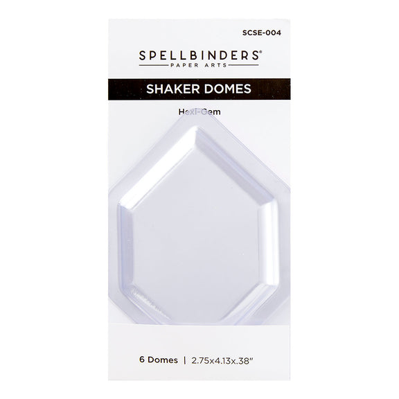 Spellbinders -  Hexi-Gem Shaker Dome - 6 Pack  Spellbinders -  Hexi-Gem Shaker Dome - 6 Pack