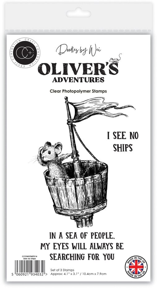Craft Consortium - Oliver's Adventures A6 Clear Photopolymer Stamp Set See no Ships