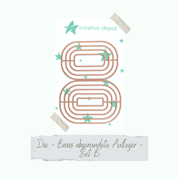Creative Depot -  Die - Basic - Basis - Abgerundeter Aufleger - Set B 