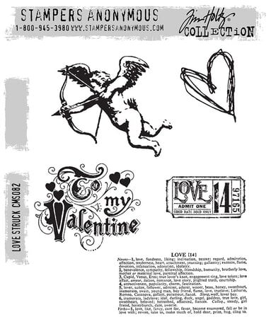 Stampers Anonymous - Love Struck Tim Holtz Cling Stamps