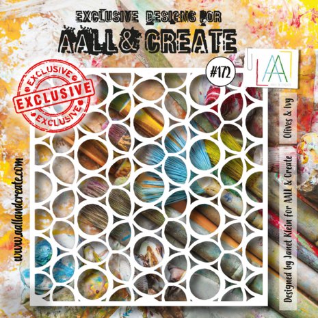 AALL & Create - Stencil 6x6 Inch Olives & Ivy