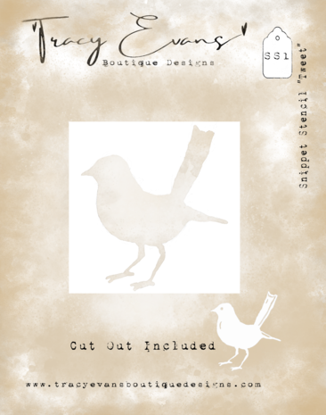 Tracy Evans - Tweet 4x4 Inch Snippet Stencil Tracy Evans - Tweet 4x4 Inch Snippet Stencil