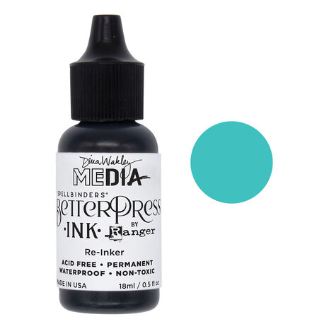Spellbinders Dina Wakley - BetterPress Ink Reinker Turquoise