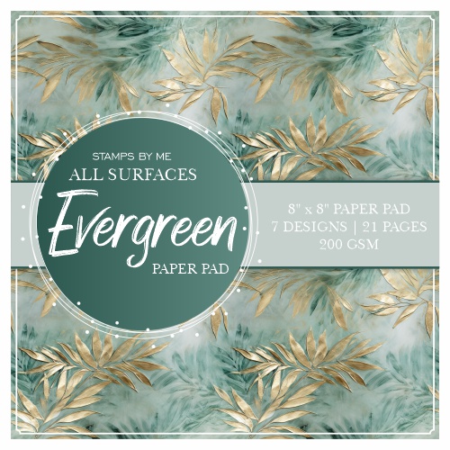 STAMPS BY ME - ALL SURFACES - EVERGREEN - 8 X 8 PAPER PAD STAMPS BY ME - ALL SURFACES - EVERGREEN - 8 X 8 PAPER PAD