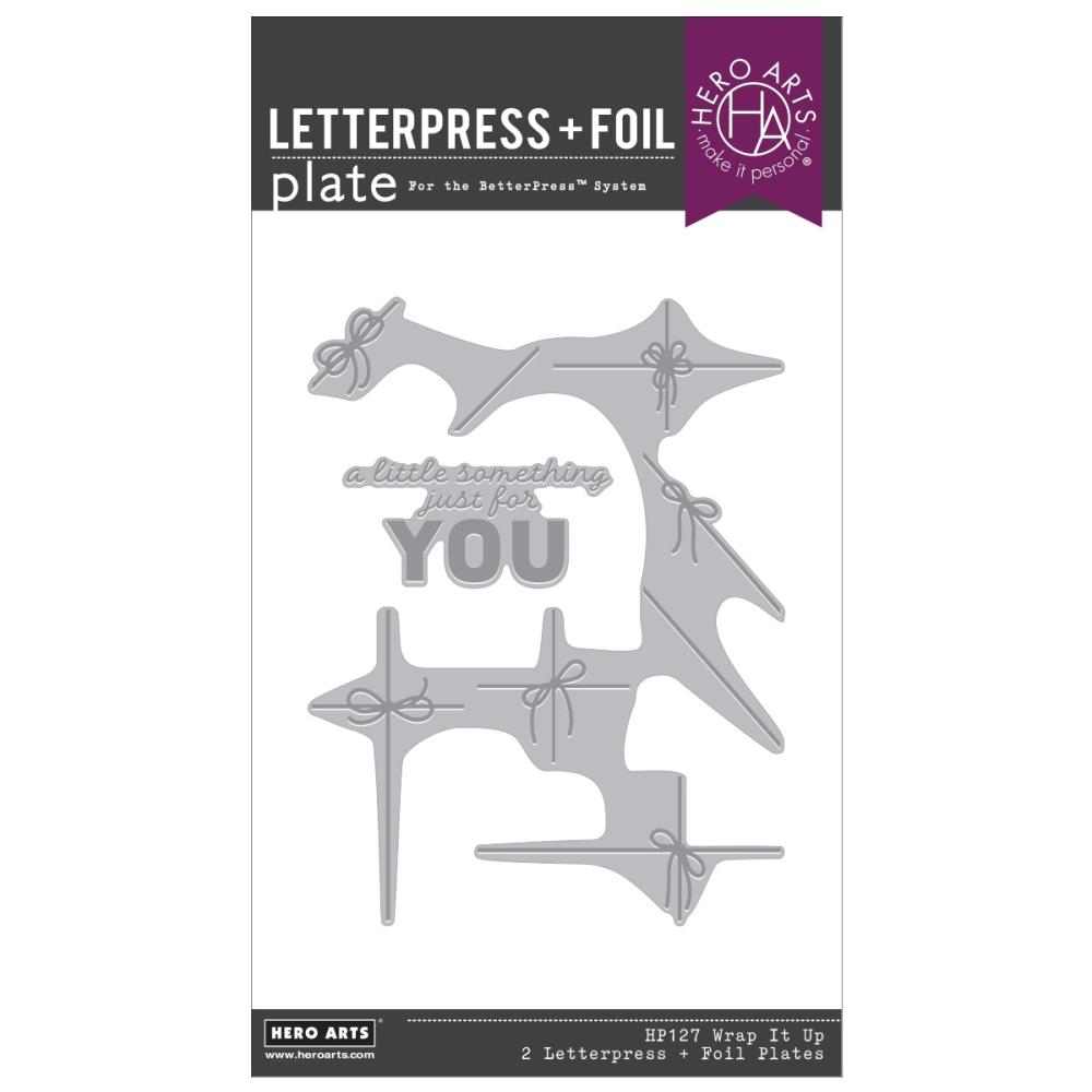 Hero Arts - Letterpress + Foil with Placement Guide - Wrap It Up, Best Gift Ever 
