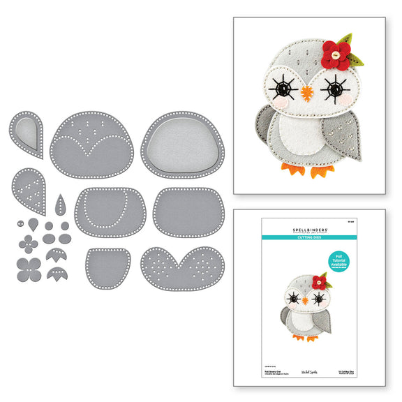 Spellbinders - Felt Snowy Owl Etched Dies from the Felt Stitch & Create Collection by Nicole Spohr Spellbinders - Felt Snowy Owl Etched Dies from the Felt Stitch & Create Collection by Nicole Spohr