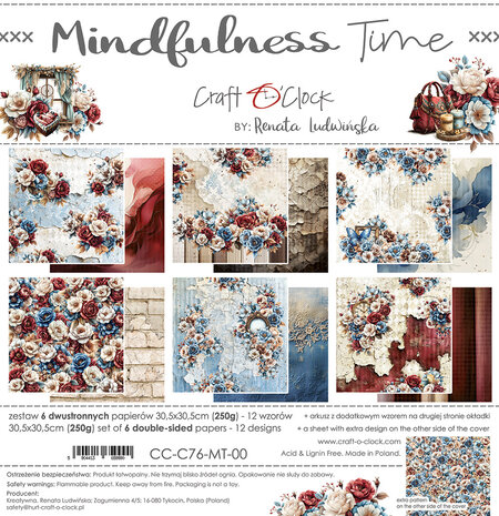 Craft O'Clock - Mindfulness Time 12x12 Inch Paper Set