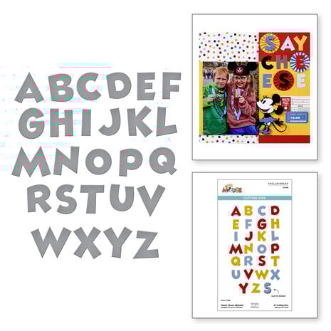 Spellbinders - Say Cheese Classic Mouse Etched Dies Alphabet