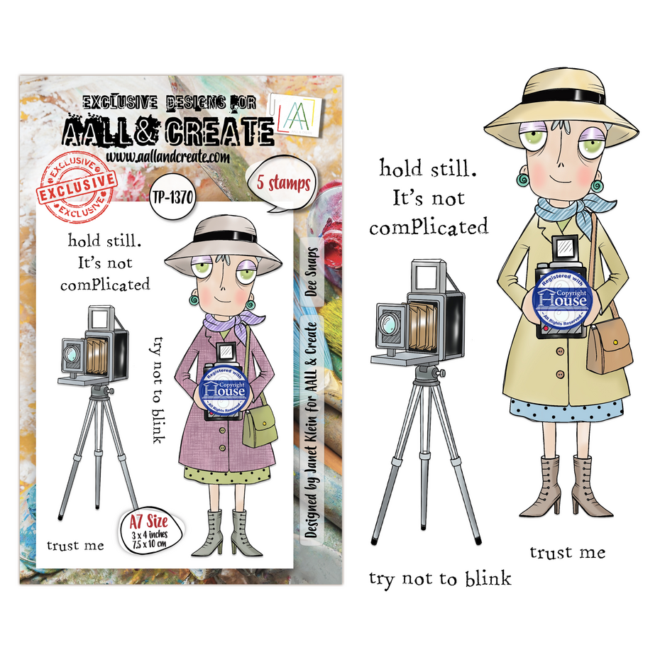 AALL & Create - Through the Lens A7 Stamp Sets Dee Snaps by Janet Klein