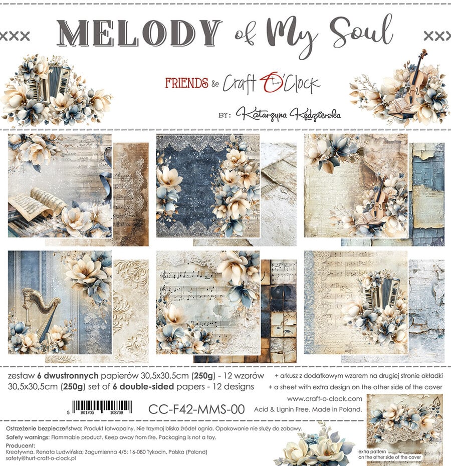 Carft O'Clock - Melody of My Soul 12x12 Inch Paper Set