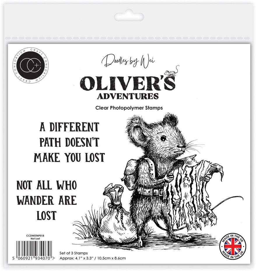 Craft Consortium - Oliver's Adventures A6 Clear Photopolymer Stamp Set Not Lost