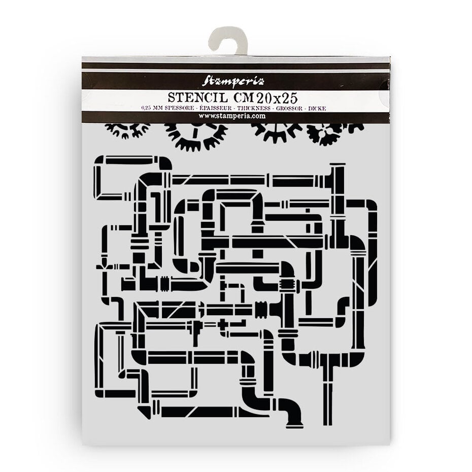 Stamperia - Gardens of Time Thick Stencil 20x25cm Tubes by Antonis Tzanidakis
