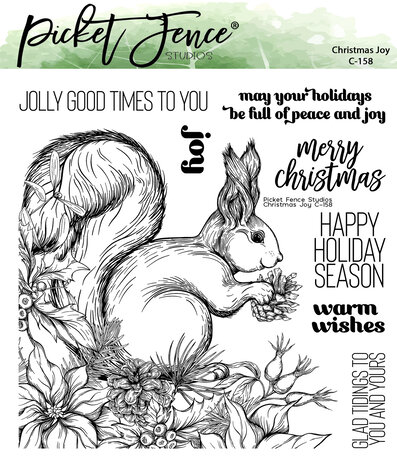 Picket Fence Studios - Christmas Joy 6x6 Inch Clear Stamps Picket Fence Studios - Christmas Joy 6x6 Inch Clear Stamps