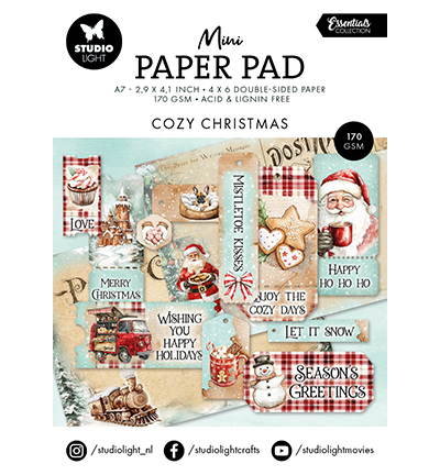StudioLight - Mini Paper Pad Cozy Christmas Essentials nr.326