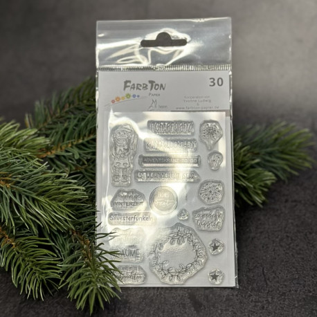 FarbTon - Stempelset weihnachtliche 'Gerda' Nr. 30 / A7 Format FarbTon - Stempelset weihnachtliche 'Gerda' Nr. 30 / A7 Format