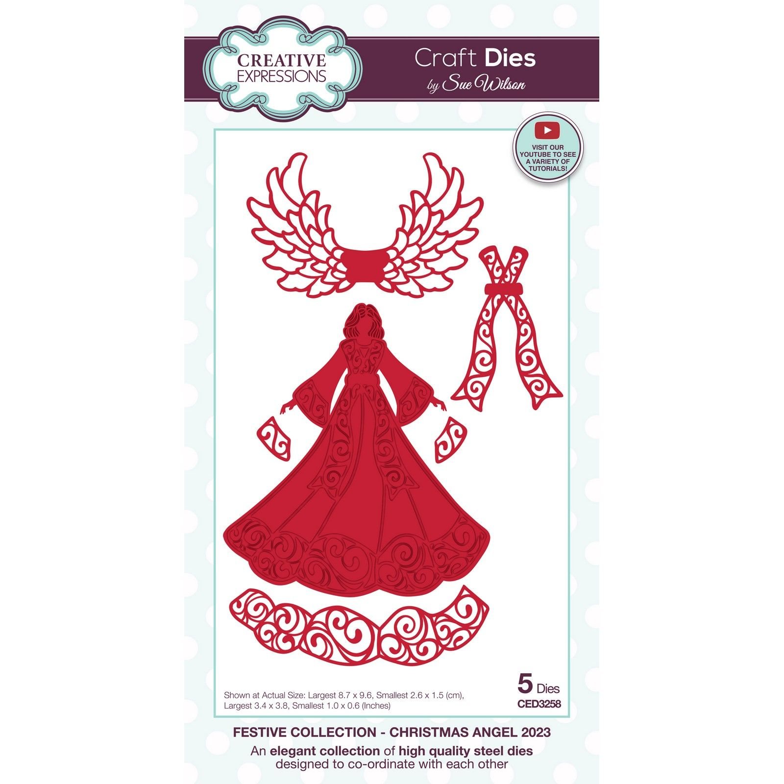 Creative Expressions • Festive Craft Die Christmas Angel 2023