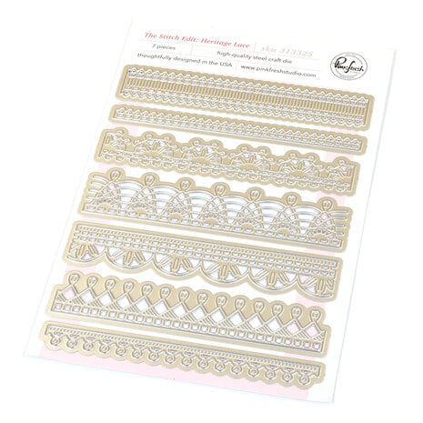 Pinkfresh Studio - Homespun with Heart Die The Stitch Edit Heritage Lace