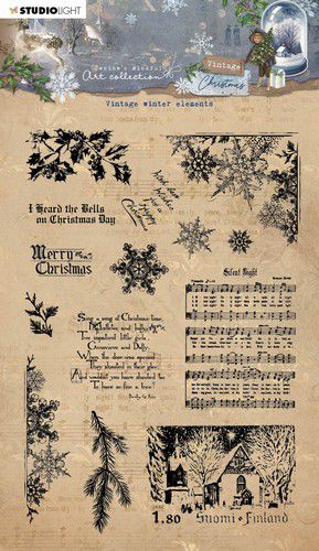 Studio Light Clear Stamp Vintage Christmas nr.546