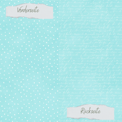 Creative Depot - Designpapier - Basic - Meermint - Apfelkernchen + Schrift - Doppelseitig bedruckt