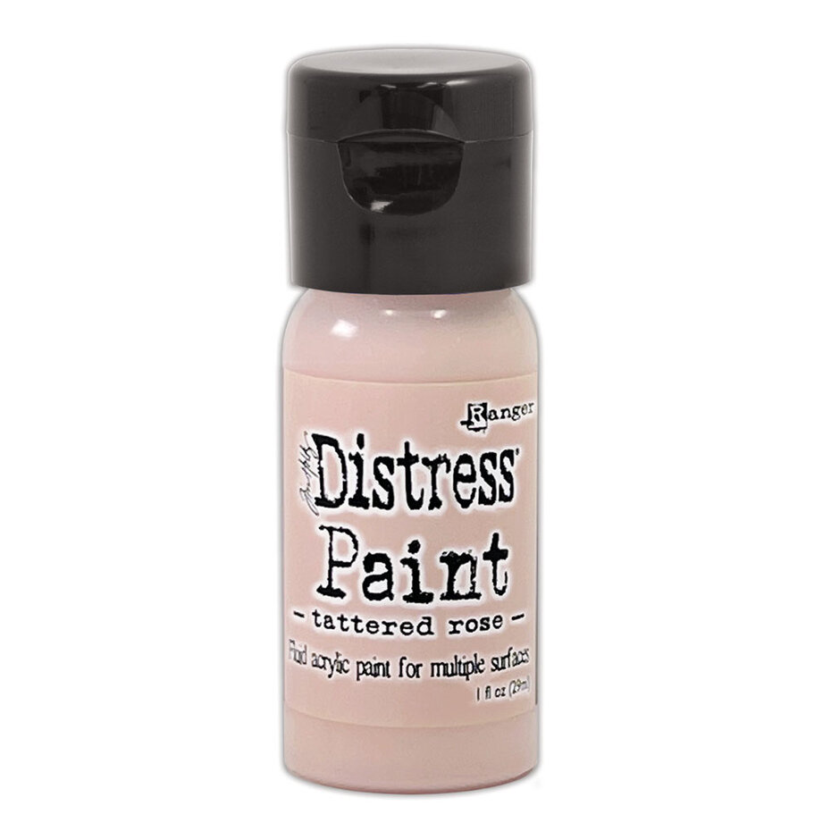 Ranger - Tim Holtz Distress Paint Flip Top Tattered Rose 1 fl oz (29 ml)