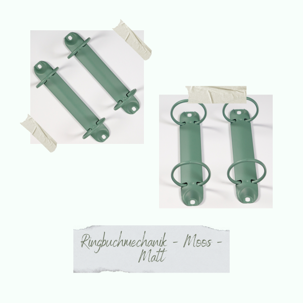 Creative Depot - Ringbuchmechanik - Moos - Matt - Buchbindeliebe      Creative Depot - Ringbuchmechanik - Moos - Matt - Buchbindeliebe