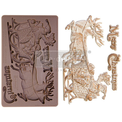 Re-Design with Prima - Santa's Sleigh 5x8 Inch Decor Mould