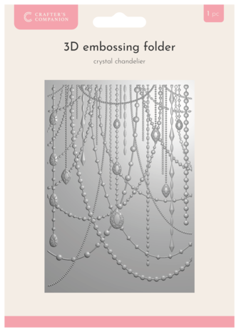3D Textured Embossing Folders 5x7 Inch Crystal Chandelier
