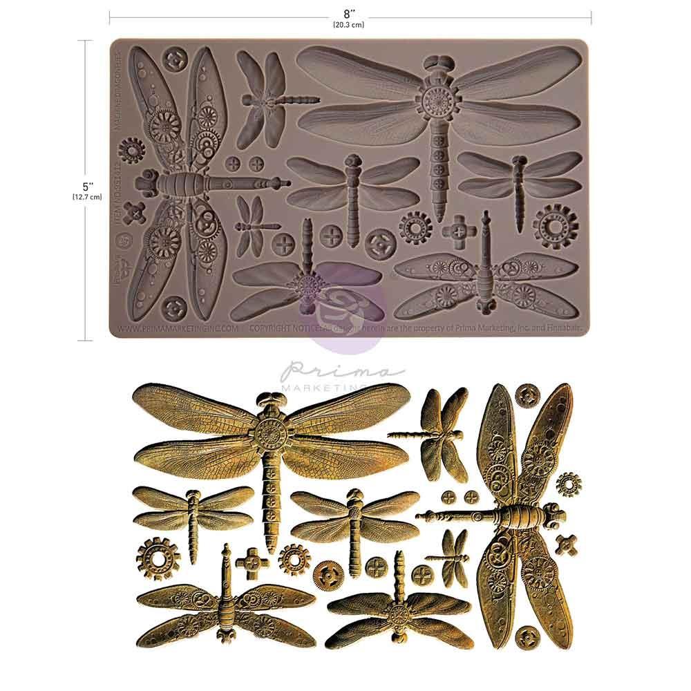 Prima Marketing - Finnabair Decor Moulds 5"x8"x8mm - Machine Dragonflies 