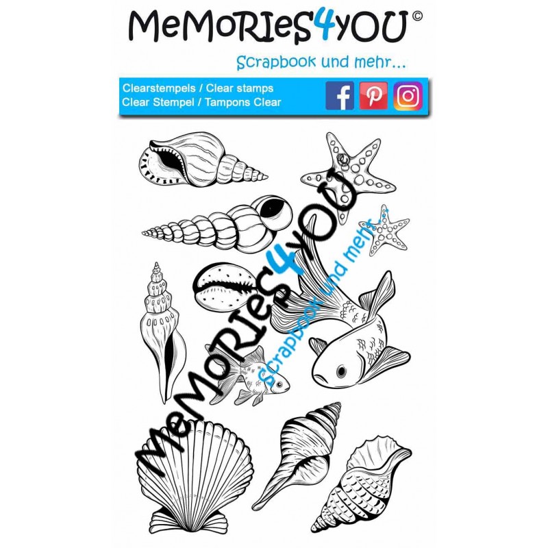 Memories4you Stempel (A6) "Muscheln" Memories4you Stempel (A6) "Muscheln"