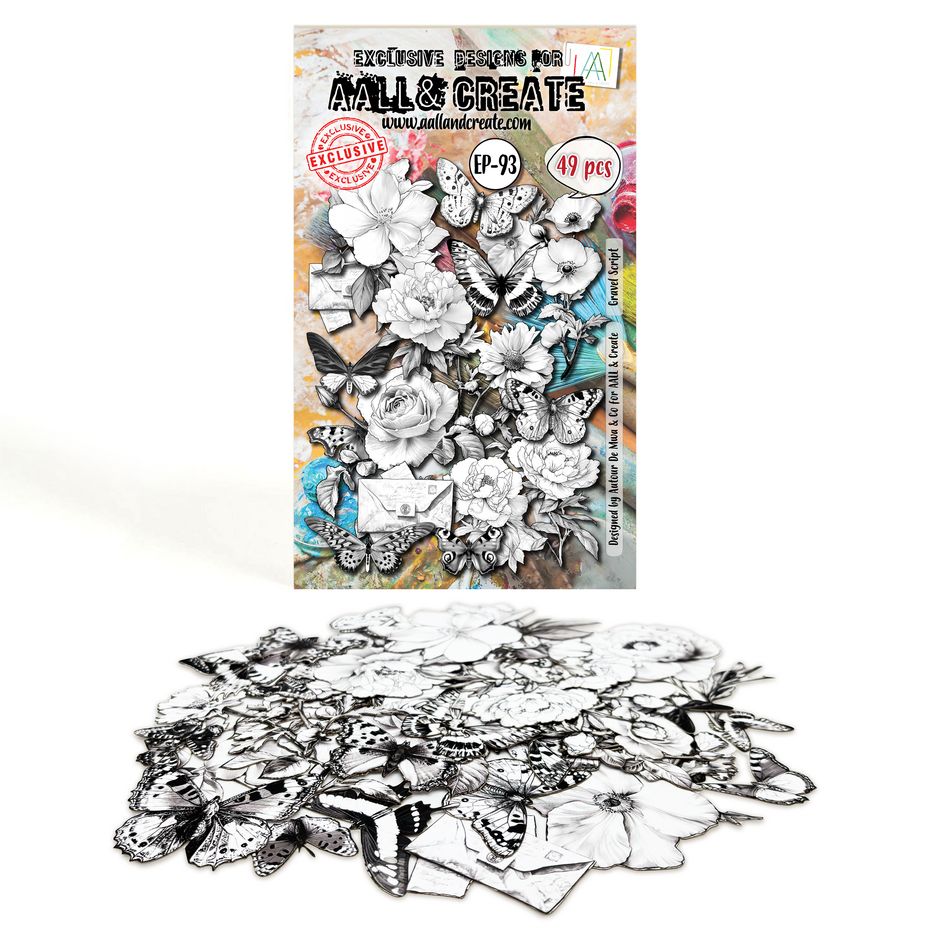 AALL & Create - Pollen Drift A6 Ephemera Die-Cuts Gravel Script AALL & Create - Pollen Drift A6 Ephemera Die-Cuts Gravel Script