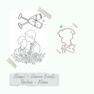 Creative Depot -  Bundle - Pärchen-Mann - Stempelset & Stanzen 