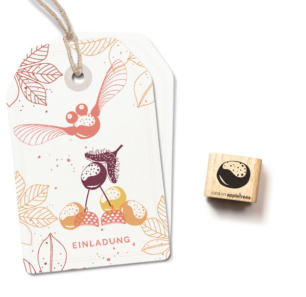 cats on appletrees - Ministempel Kastanie 2