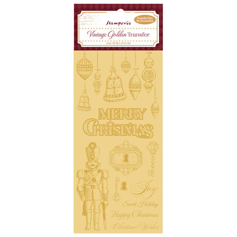 Stamperia - Vintage Golden Transfer Merry Christmas