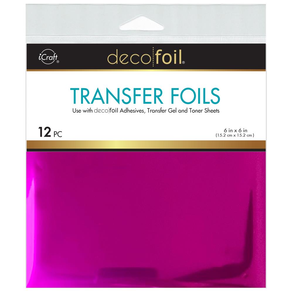 Deco Foil Transfer Sheets 6"X6" 12/Pkg -  Berry Crush  Deco Foil Transfer Sheets 6"X6" 12/Pkg -  Berry Crush