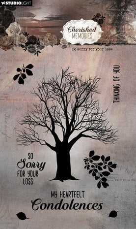 Studio Light - Cherished Memories Clear Stamp So Sorry For Your Loss