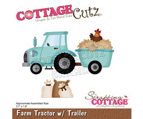 scrapping-cottage-farm-tractor-with-trailer-cc-897