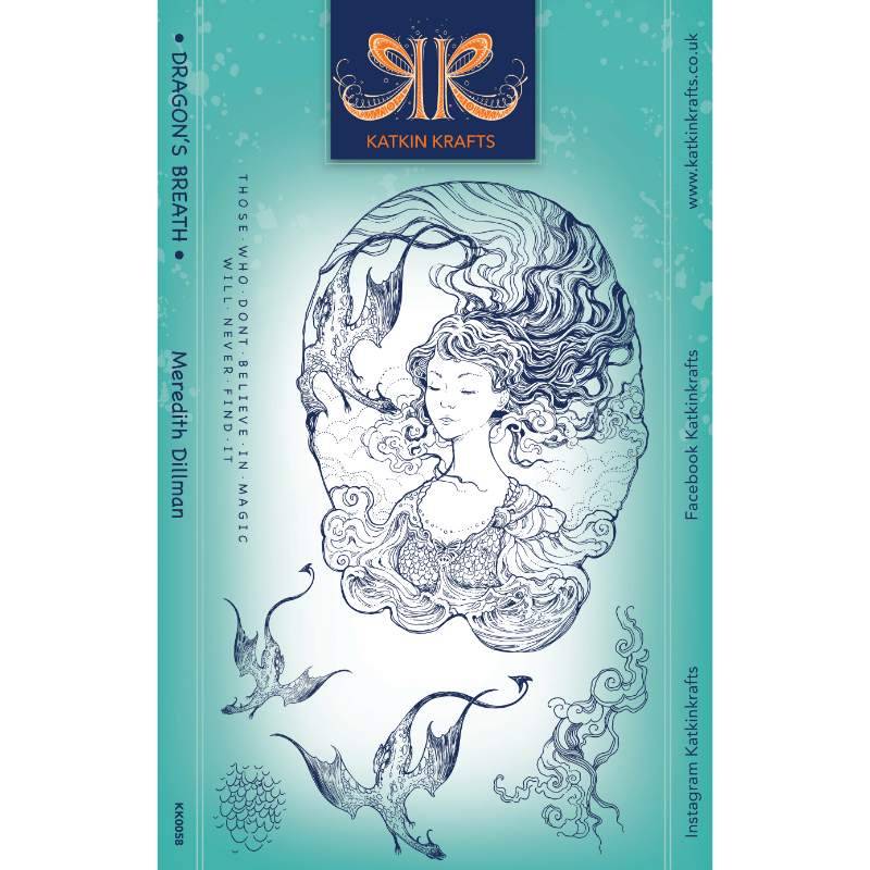Katkin Krafts Dragon’s Breath 6 in x 8 in Clear Stamp Set