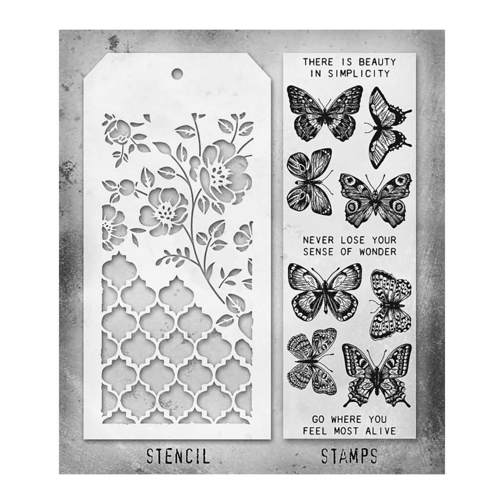 Tim Holtz Mixed-Media Mixed Media #44 Tim Holtz Clear Stamp and Stencil