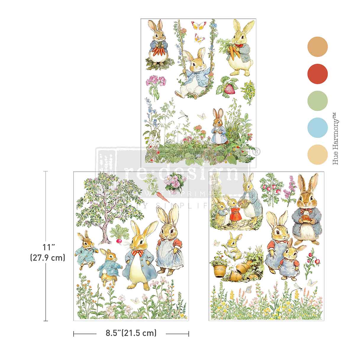 Re-Design - Middy Transfers® – The Cottontail Diaries – 3 sheets, 8.5″x11″