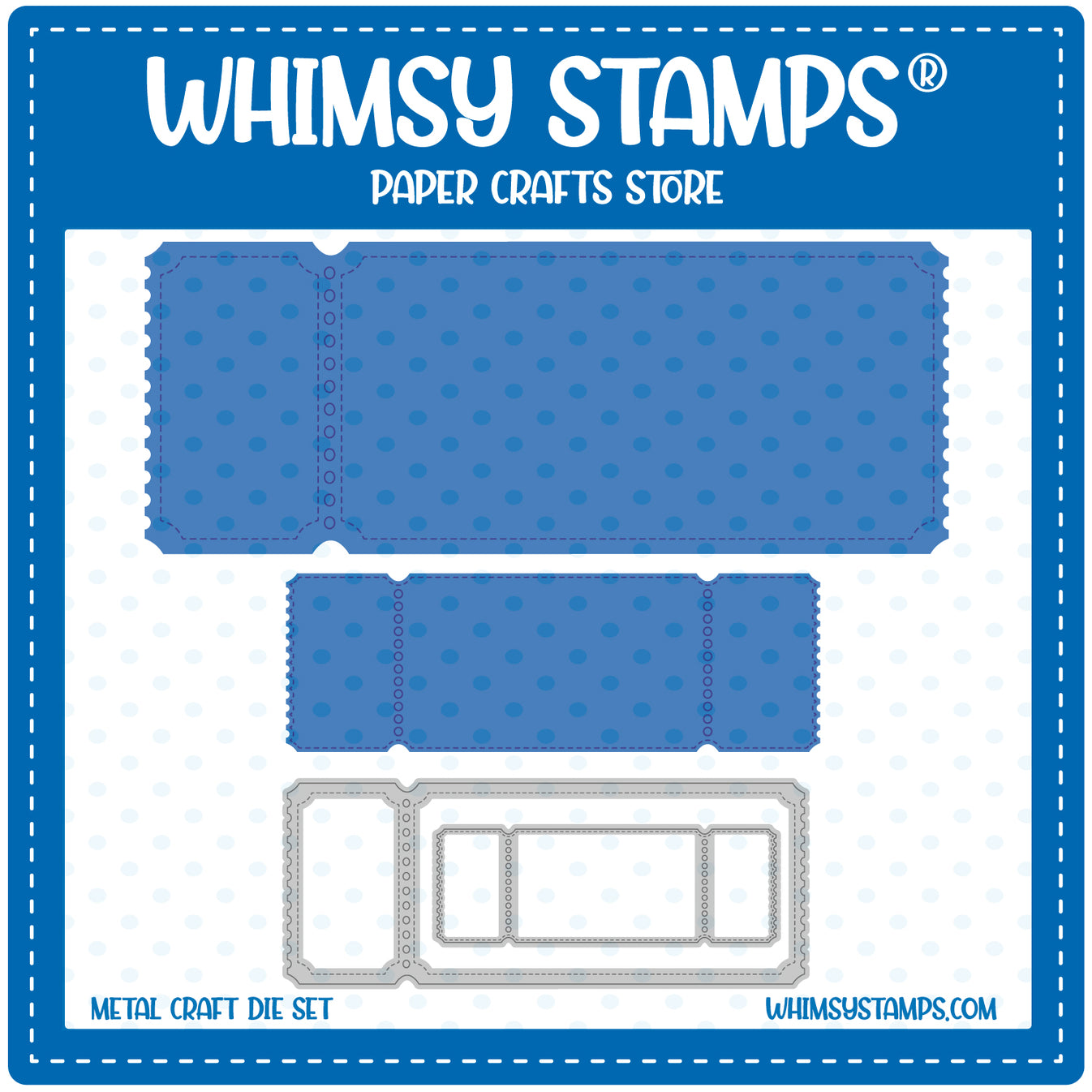 Whimsy Stamps - Terrific Slim Tickets Die Set
