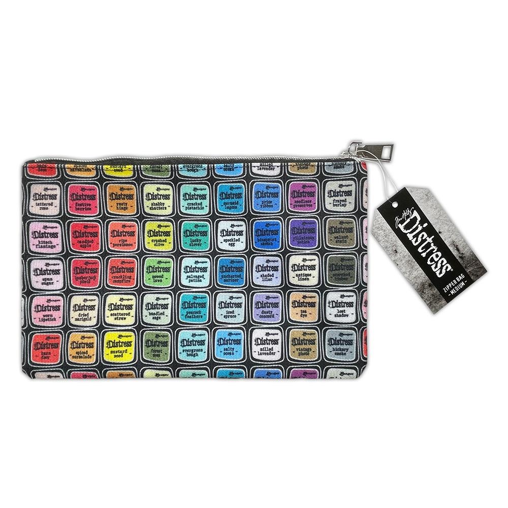 Tim Holtz Distress Zipper Bag -  Medium, 6"X10" 