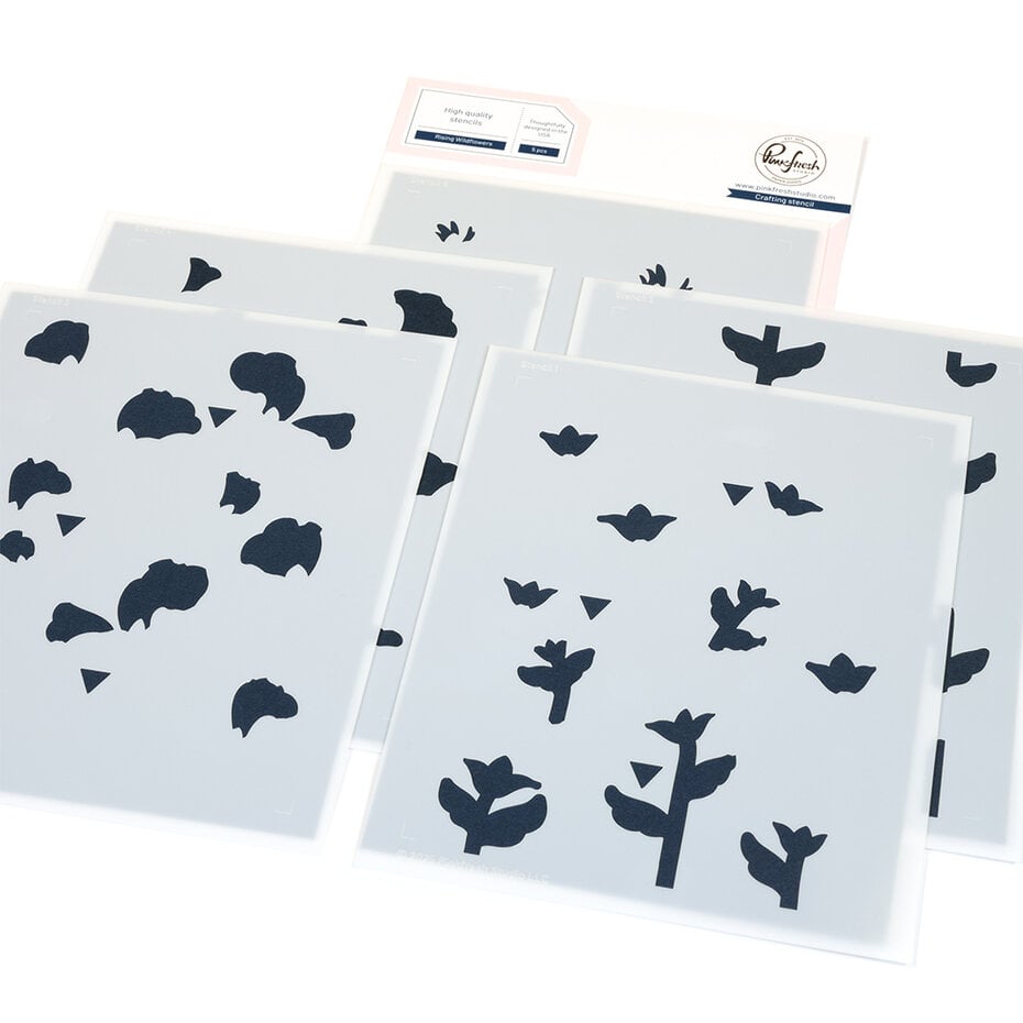 Pinkfresh - Artful Foundations Stencil Rising Wildflowers