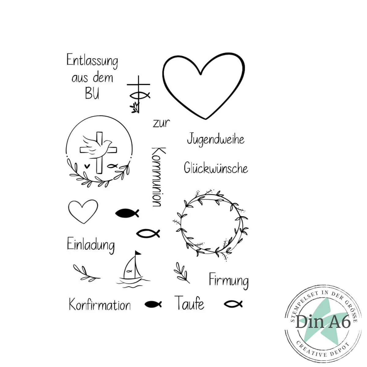 Creative Depot - Stempelset - Jugendweihe