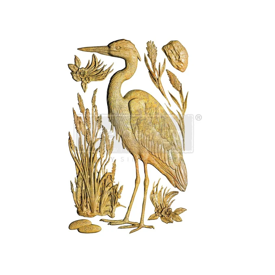 Re-Design with Prima - Feathered Stillness 5x8 Inch Decor Moulds