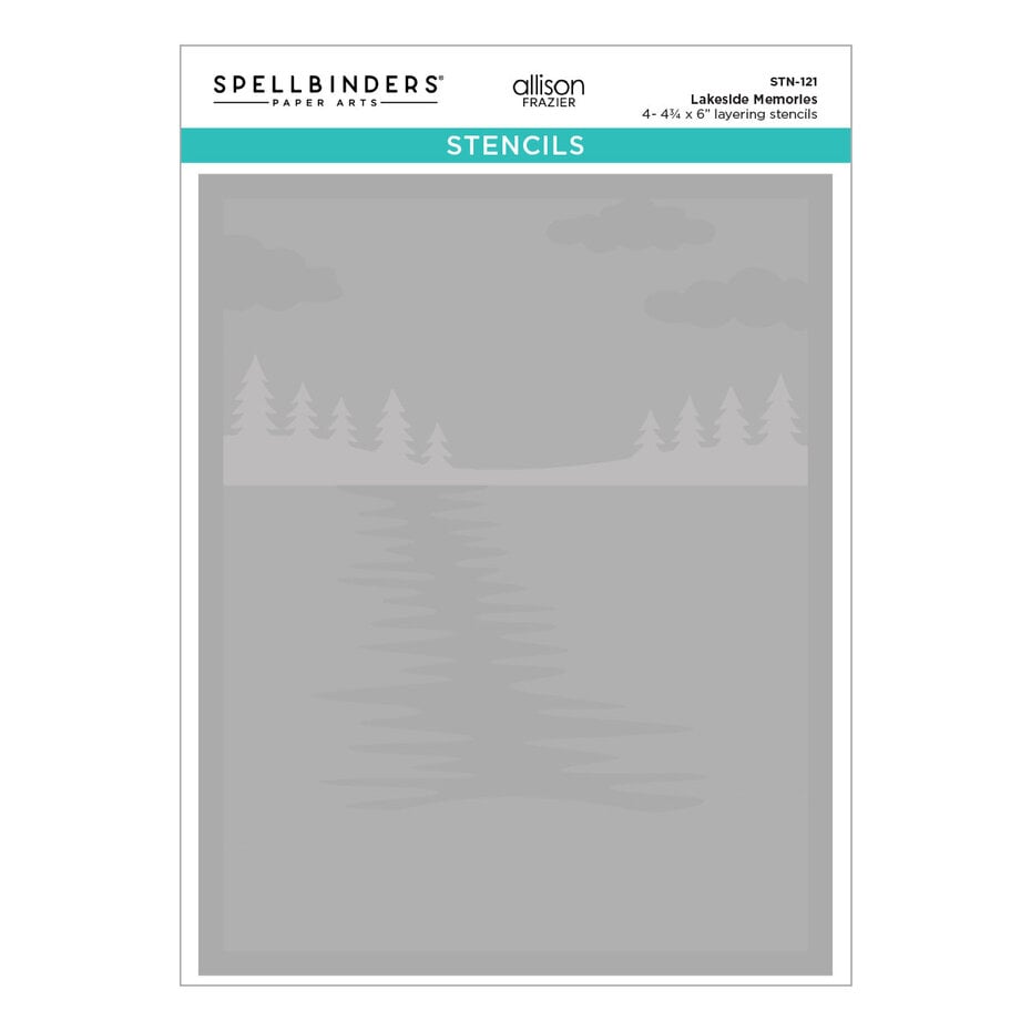 Spellbinders - Summer Camp Layered Stencil Lakeside Memories by Allison Frazier