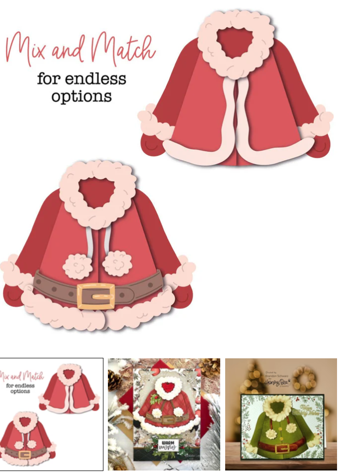 Honey Bee - Lovely Layers: Coat Holiday Add-On - Honey Cuts - Stand-Alone Dies