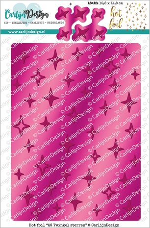 CarlijnDesign - Hot Foil A6 Twinkel Sterren
